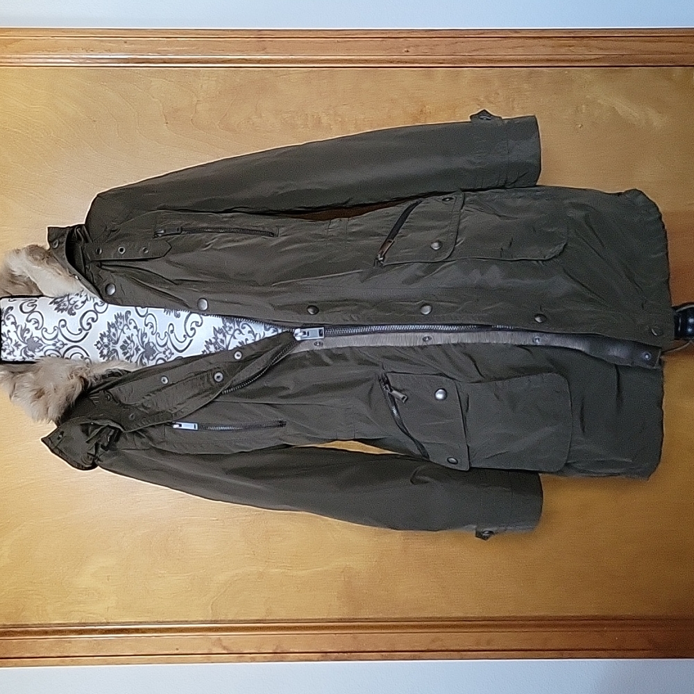 Zara Woman dark green winter jacket